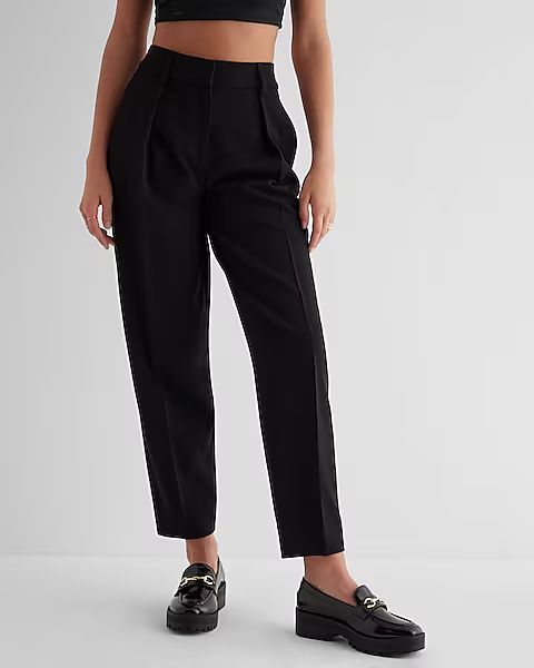Stylist Super High Waisted Pleated Pant | Express (Pmt Risk)