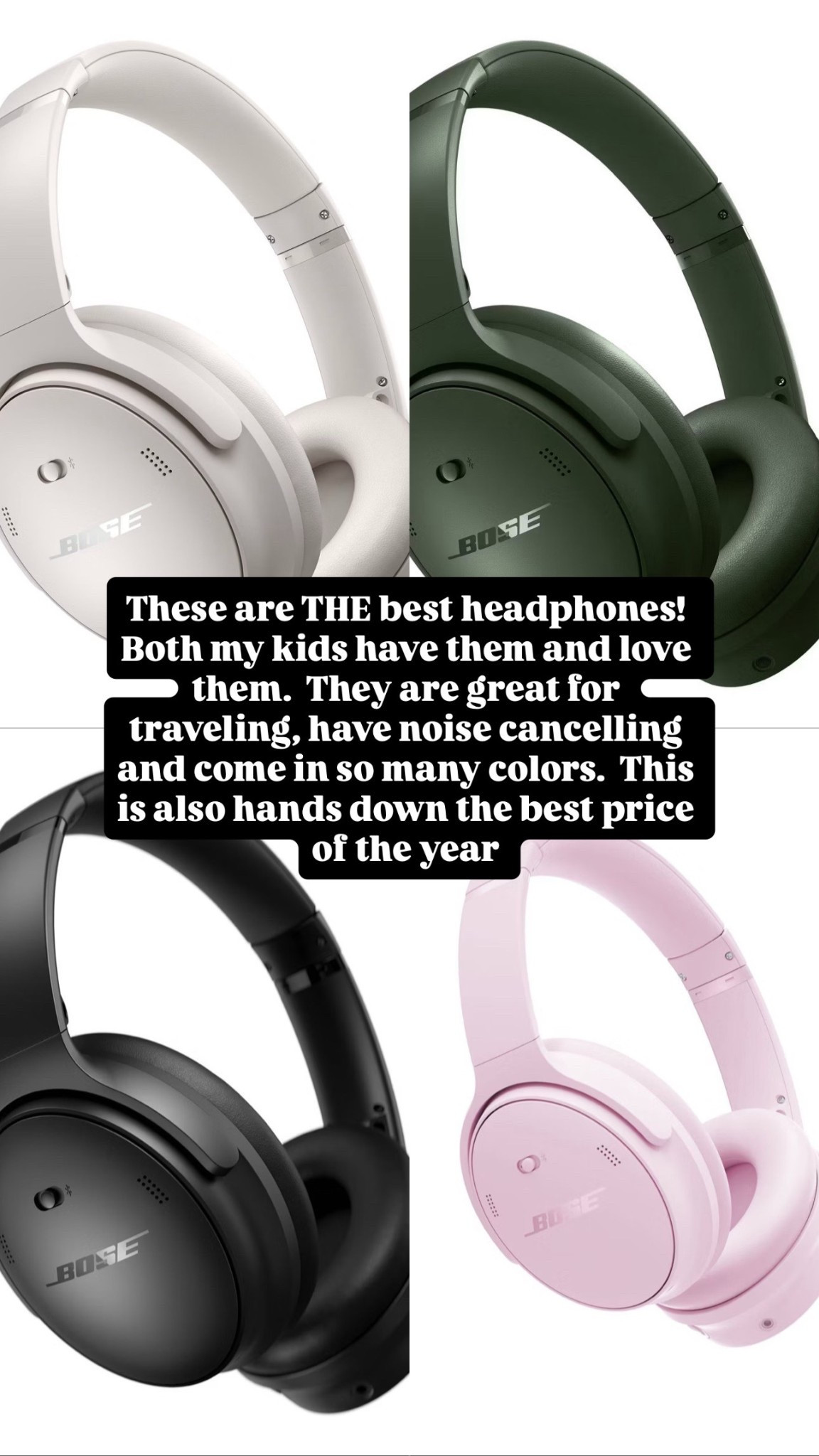 The best headphones around at the best price of the year!  Linked some cases too!  

Electronics , headphones, Bose headphones, best headphones for travel, noise, canceling headphones

#LTKKids #LTKCyberWeek #LTKGiftGuide