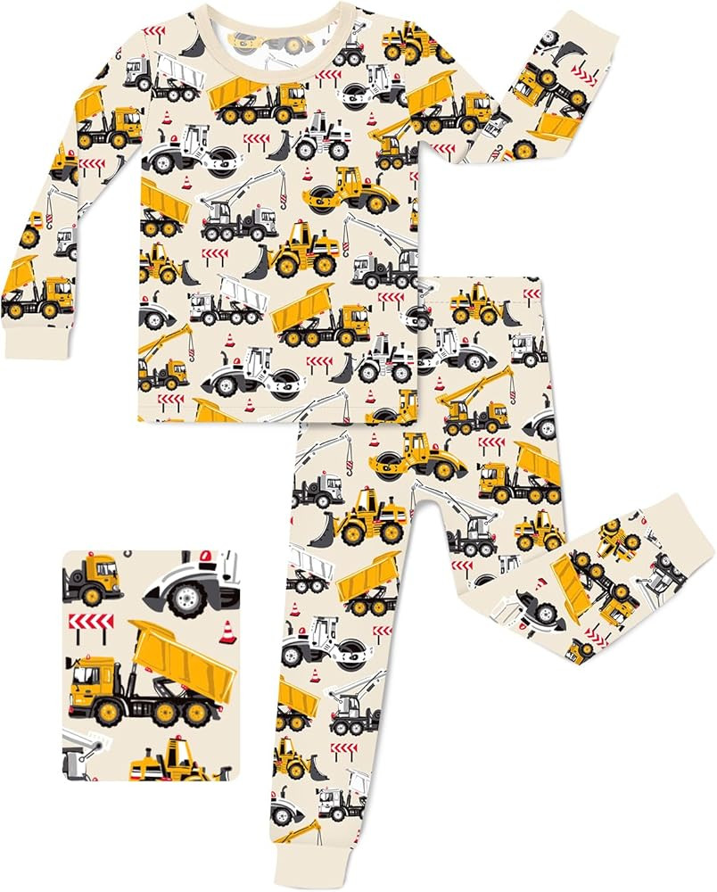 Bamboo Viscose Toddler Pajamas Boys Girls Baby 12M-8Y Pjs Sets Kids Snug fit 2pcs Long-Sleeve Sle... | Amazon (US)