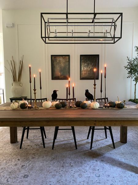 Halloween table!
Black crows, candles 

#LTKhome