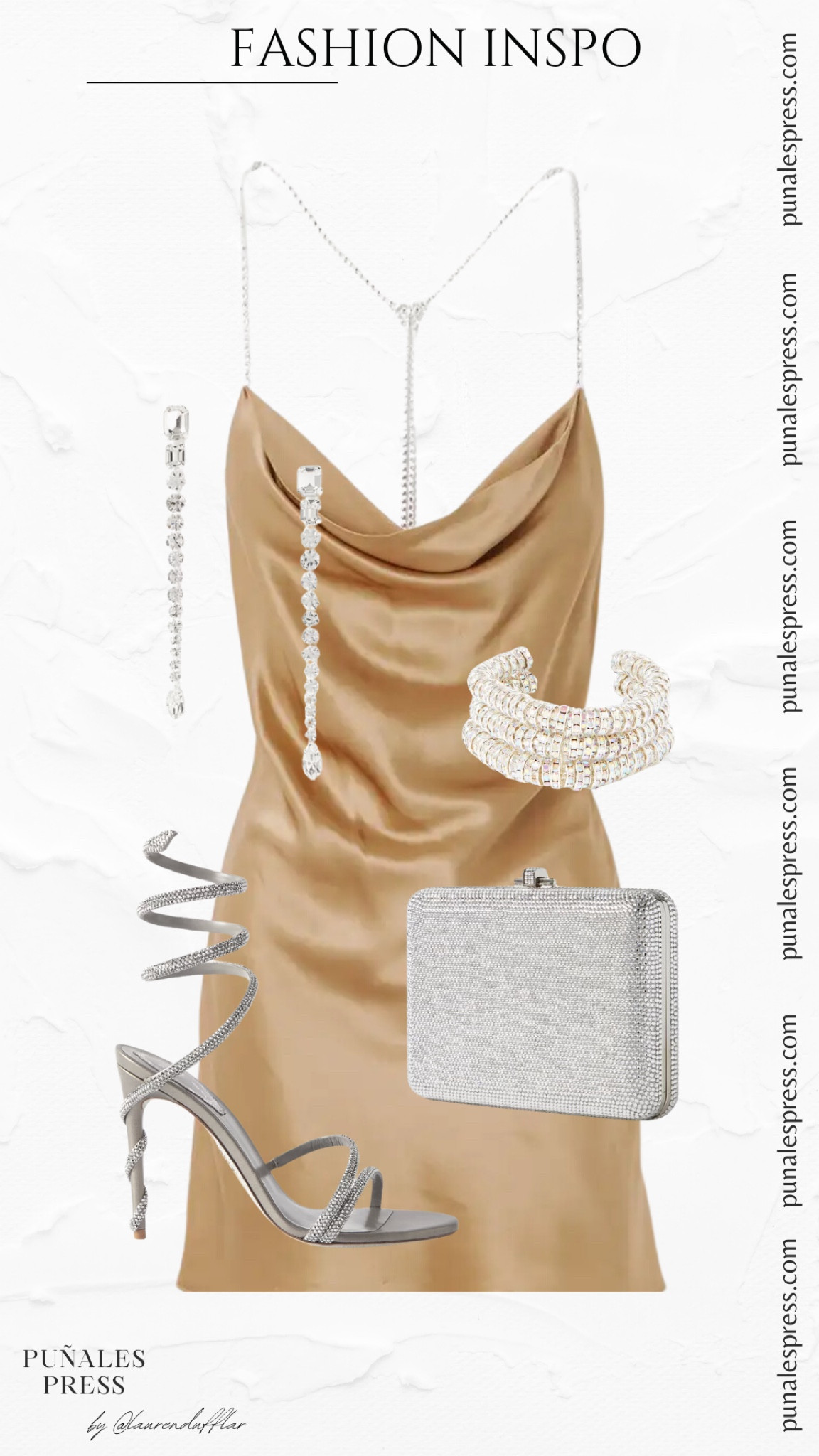 Hey there, fashionistas! ✨ Get ready to steal the spotlight with this show-stopping crystal-embellished draped silk-satin mini dress in radiant gold. It's the epitome of glamour, effortlessly draping your silhouette in luxury and style. Pair it with these stunning silver statement earrings to add a touch of bold elegance and grab attention from every angle. And of course, no ensemble is complete without a dazzling accessory! Opt for the crystal-embellished clutch to hold all your essentials in sparkling sophistication. Finish off the look with crystal-embellished silver satin high heel sandals for the ultimate touch of glamour and grace. Get ready to shine bright like the star you are in this ensemble that's sure to turn heads and make hearts skip a beat! 💖 #GoldenGoddess #DrippingInCrystals #LtKfashion #Glamour

#LTKparties #LTKFestival #LTKSeasonal