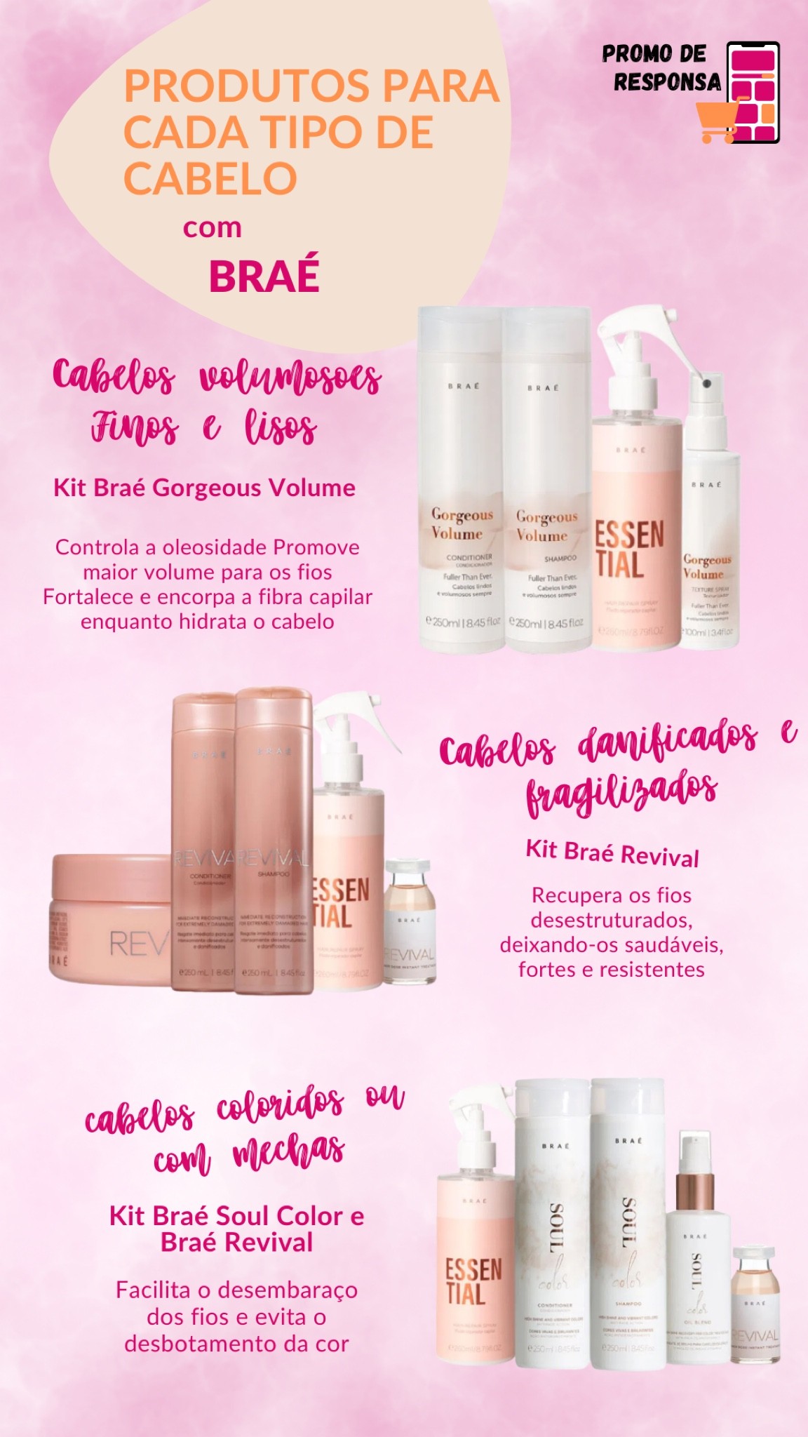 Existem produtos BRAÉ para cada tipo cabelo.
Selecionamos 3 linhas de produtos para deixar seu cabelo ainda mais lindo 🔥🔥🔥

#ChallengeLTK