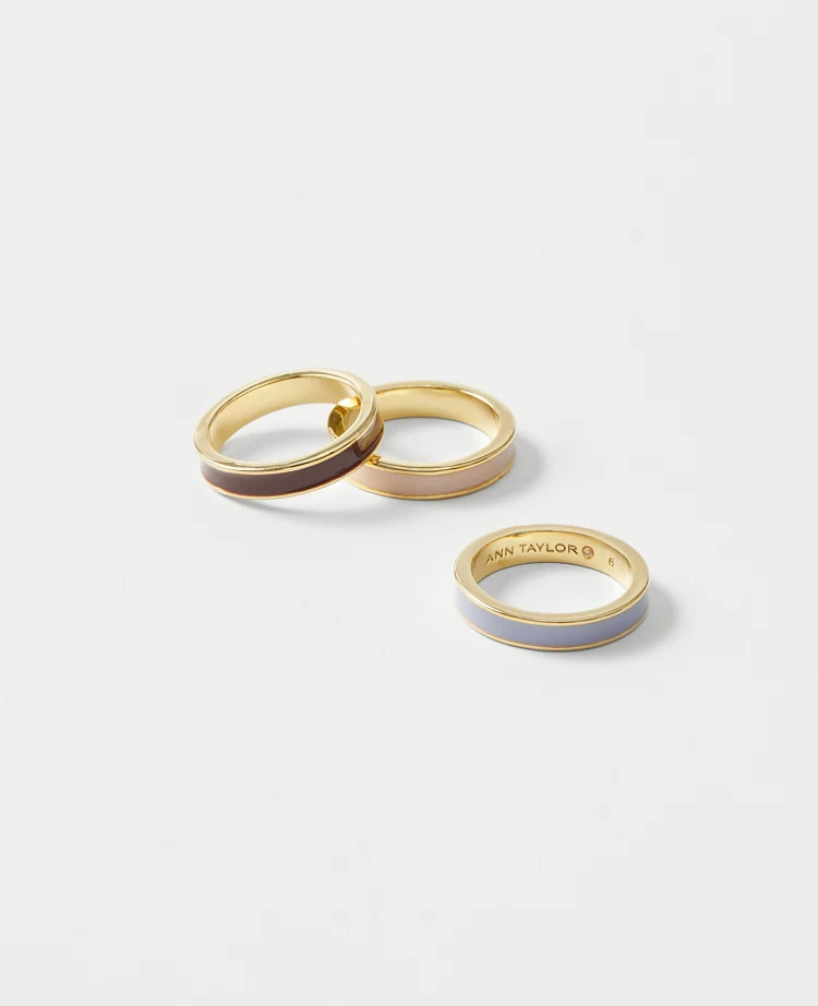Enamel Ring Set | Ann Taylor (US)