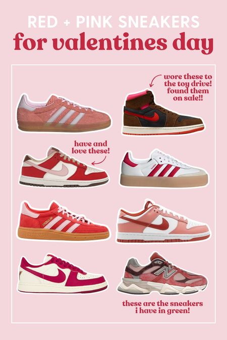 pink + red sneakers for valentines day! a few are selling quick so i linked them to a few different places here!
#valentinesday #sneakers #shoes 

#LTKSeasonal #LTKstyletip #LTKshoecrush