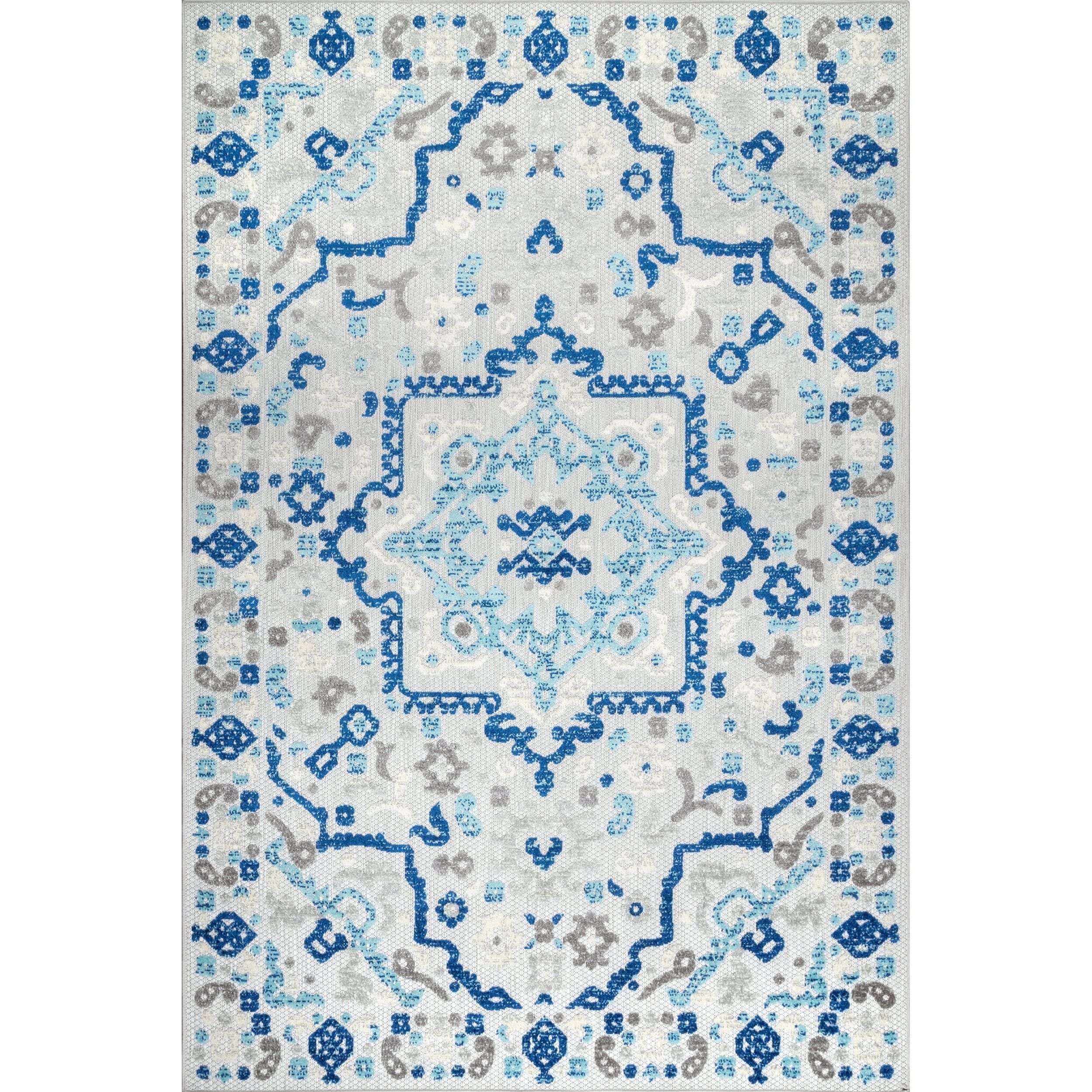 nuLOOM Celestial Contemporary Indoor/Outdoor Area Rug, 8', Blue | Walmart (US)