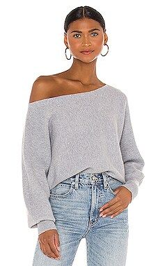 House of Harlow 1960 x REVOLVE Winifred Wide Neck Sweater in Grey from Revolve.com | Revolve Clothing (Global)