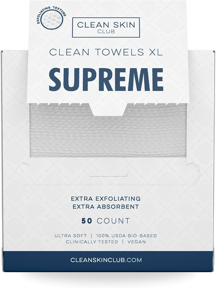 Clean Skin Club Clean Towels XL™ Supreme, 100% USDA Biobased Dermatologist Approved Face Towel,... | Amazon (US)