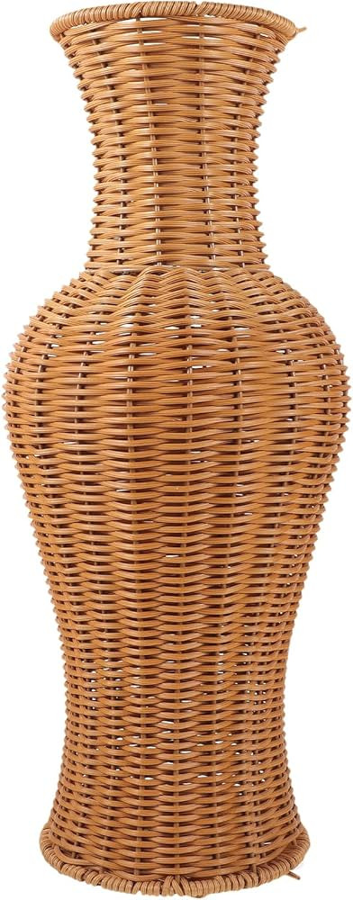 TEHAUX Rattan Woven Flower Vase - Elegant Rattan Vase Home Decor for Dried Flowers - Artificial W... | Amazon (US)