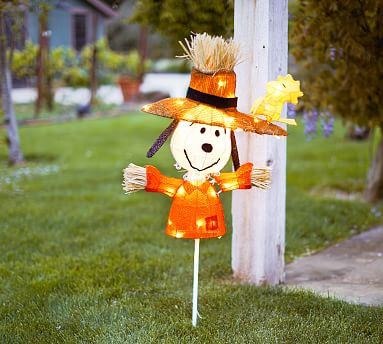 Peanuts™ Light Up Harvest Snoopy™ & Woodstock™ | Pottery Barn (US)