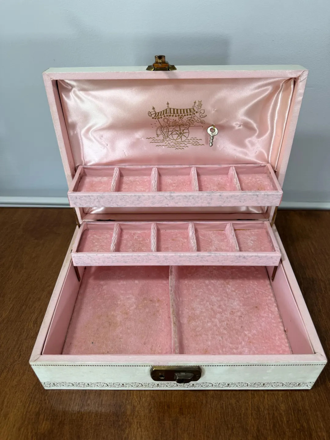 1960’s Light Pink Very Nice Vintage Jewelry Box With Original Keys and Mohair Interior - Etsy | Etsy (US)