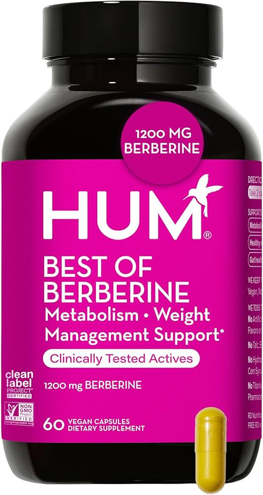HUM Best of Berberine Supplement 1200mg - Pure Potency for Metabolic Wellness, Enhanced with BioP... | Amazon (US)