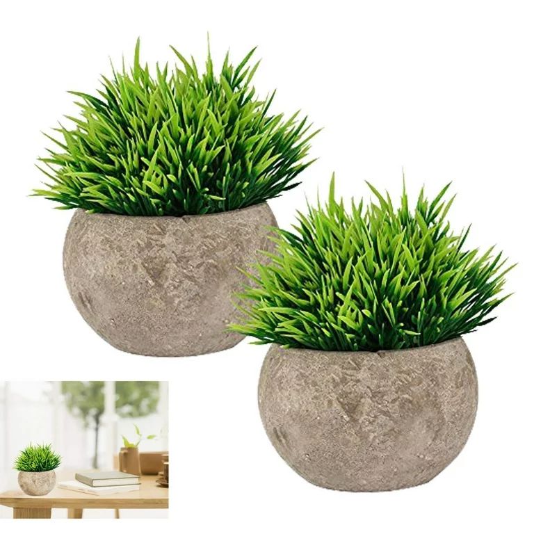 Fake Plant for Bathroom/Home Decor, Small Artificial Faux Greenery for House Decorations (Potted ... | Walmart (US)
