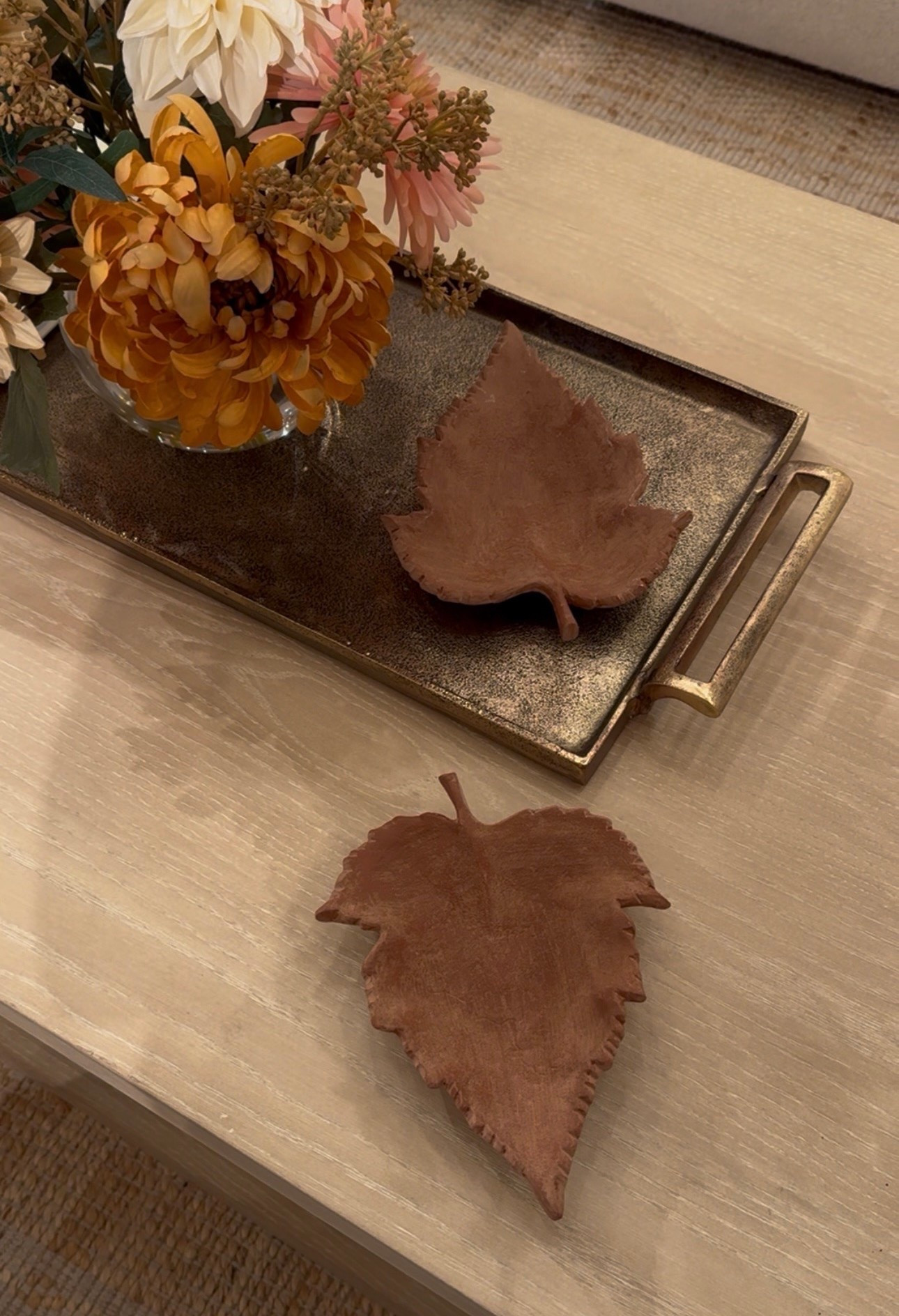 These terra-cotta leaves are perfect for a nightstand or coffee table 🍂

#LTKSaleAlert #LTKHome #LTKSeasonal