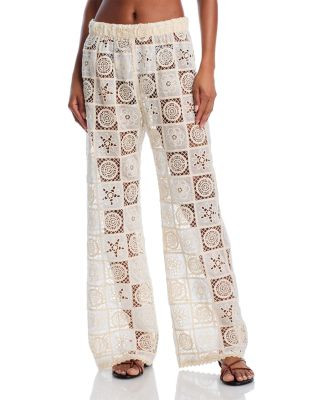 AQUA Crochet Pants - Exclusive  | Bloomingdale's Women | Bloomingdale's (US)