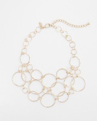 Short Goldtone Multi-Strand Link Necklace | Chico's
