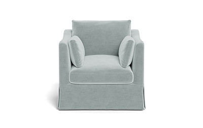 Caitlin Slipcovered Petite Chair by The Everygirl® | Interior Define