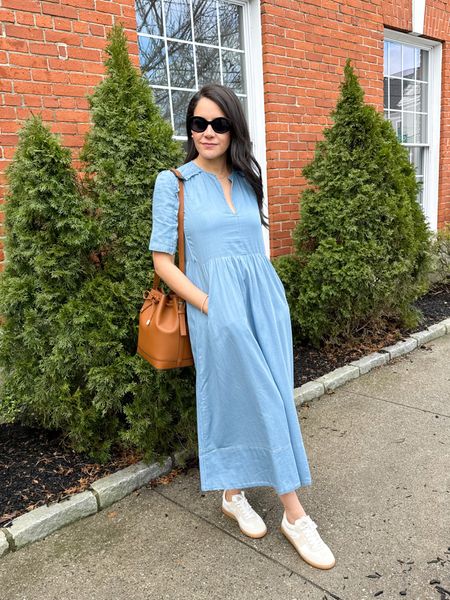 Such an easy and classic dress, love the ruffle detail and pockets (we know how useful they are). 

#LTKstyletip #LTKshoecrush #LTKSeasonal
