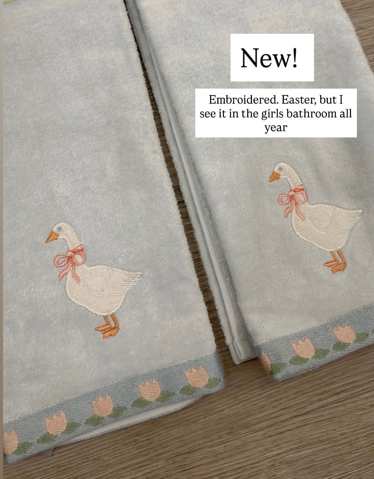 OK, this may seem a little but it’s absolutely adorable. I can still see this in a girls bathroom all year round it is for Easter but I’m obsessed with this embroidered stitching and the color is absolutely perfect.

#LTKSaleAlert #LTKHome