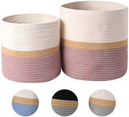 Harrage Rope Cotton Plant Basket for Flower Pot, Sturdy Woven Pots for Indoor Plants, Luxury 10" ... | Amazon (US)