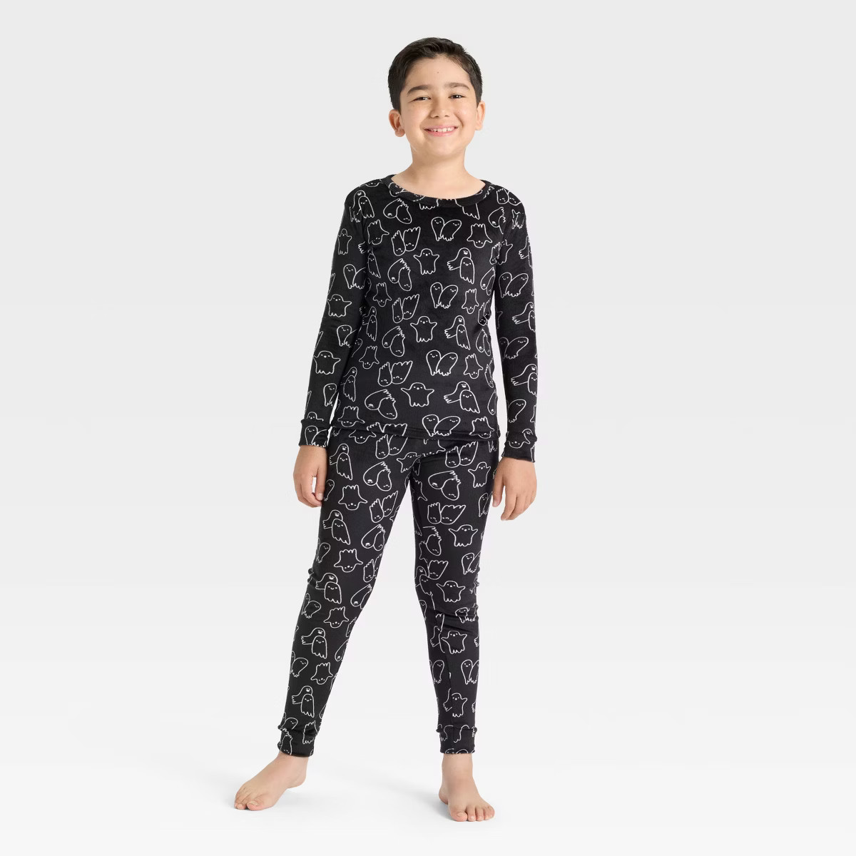 Kids' 2pc Halloween Snuggly Soft Long Sleeve Tight Fit Pajama Set - Cat & Jack™ | Target