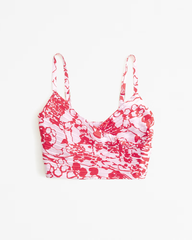 Satin Pleated Set Top | Abercrombie & Fitch (US)