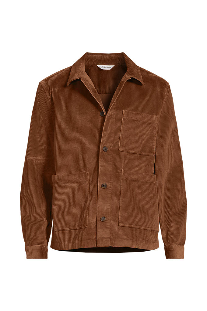 Men's Corduroy Chore Jacket - Lands' End - Orange - XL | Lands' End (US)