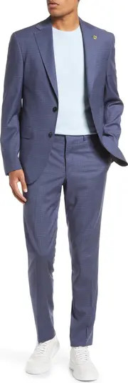 Roger Extra Slim Fit Glen Plaid Wool Suit | Nordstrom