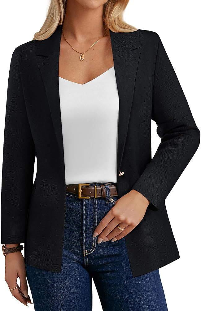 GRACE KARIN Sweater Blazers for Women Business Casual Long Sleeve Open Front Work Office Cardigan... | Amazon (US)