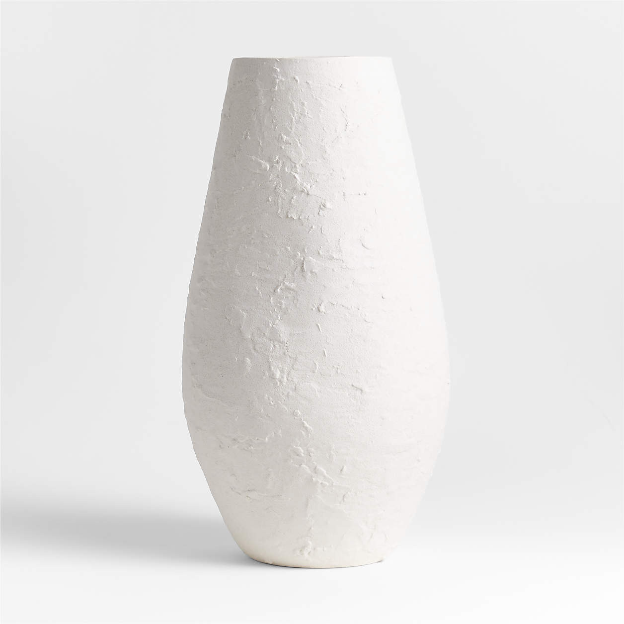 White Textured Ceramic Vase 9" + Reviews | Crate & Barrel | Crate & Barrel