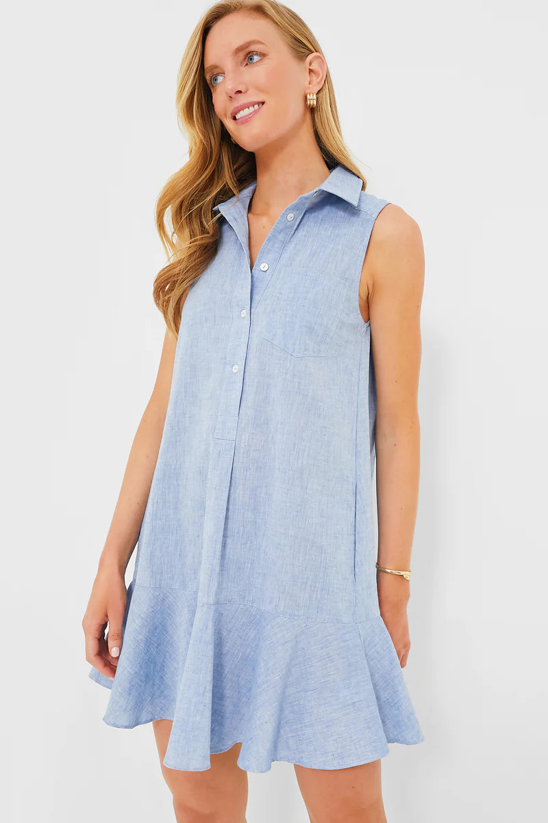 Chambray Sleeveless Callahan Shirt Dress | Tuckernuck (US)
