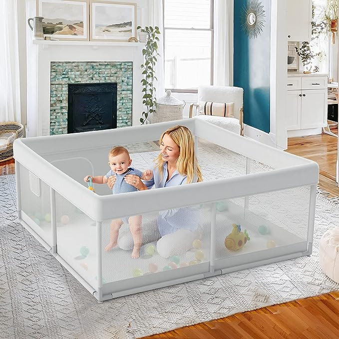 Fodoss Baby Playpen, Playpen for Babies and Toddlers, 47x47inch Small Baby Play Pen,Toddler Playp... | Amazon (US)