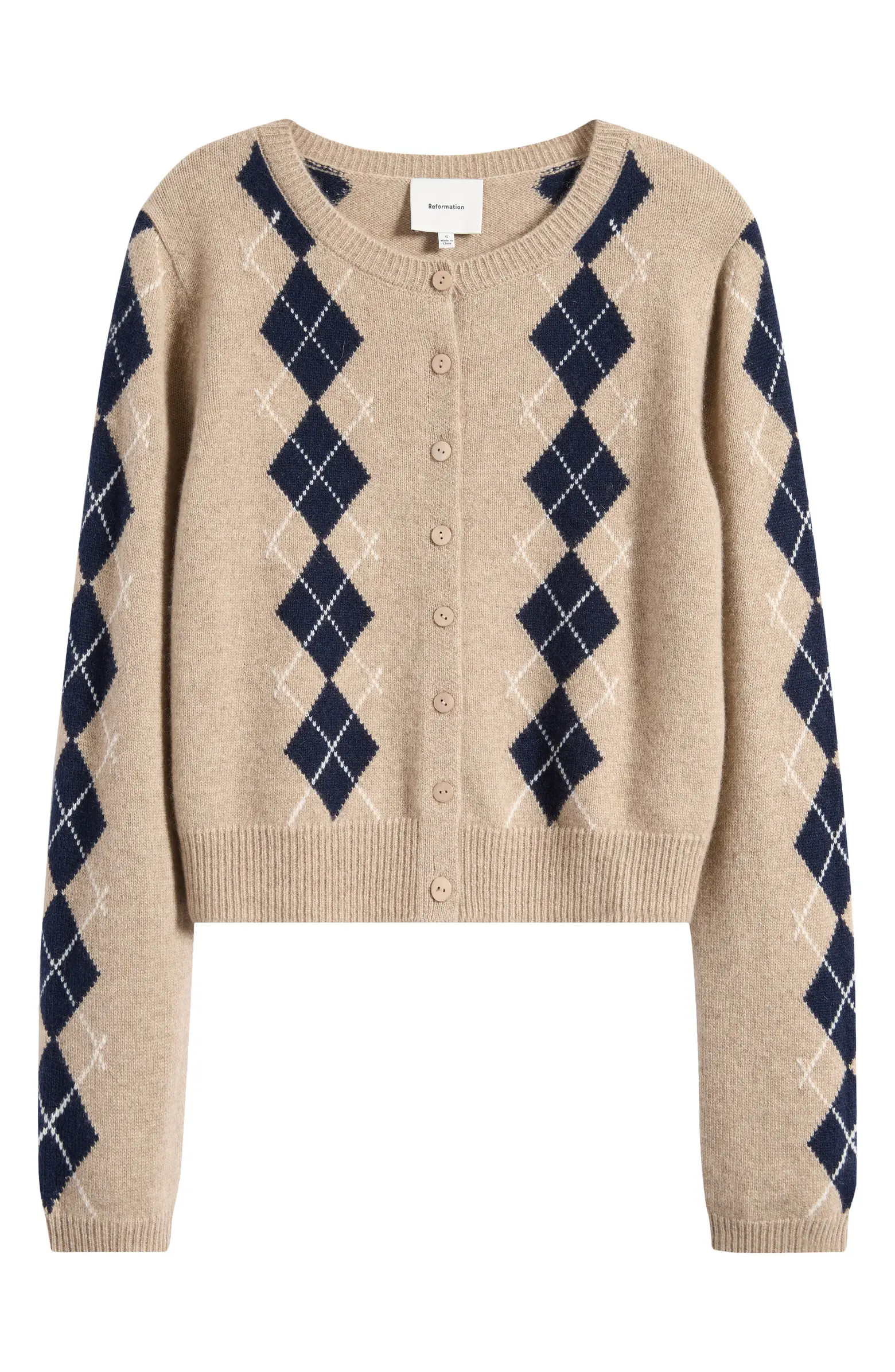 Reformation Clara Cashmere & Wool Crew Cardigan | Nordstrom | Nordstrom