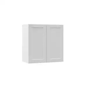 Hampton Bay Designer Series Melvern 24 in. W x 12 in. D x 24 in. H Assembled Shaker Wall Bridge K... | The Home Depot
