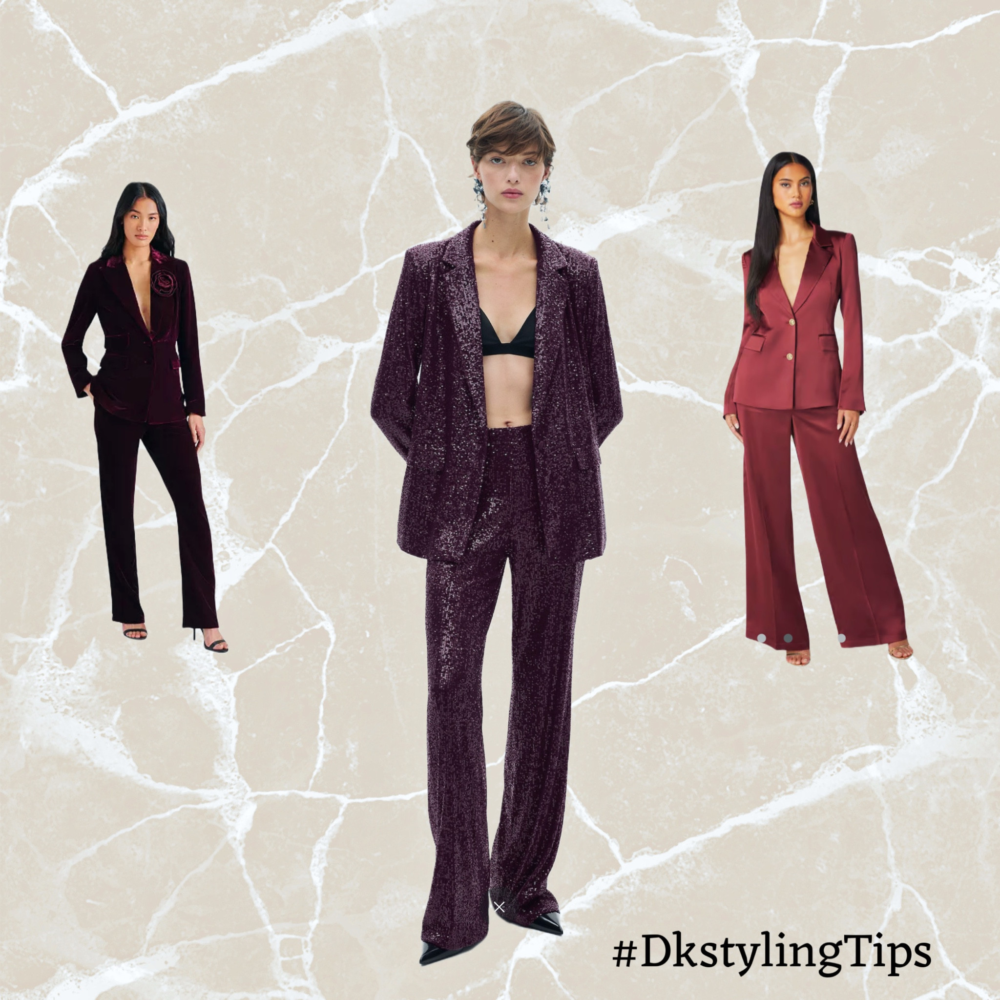 A burgundy suited chick 

#LTKParties #LTKWedding #LTKStyleTip