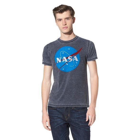 Men's NASA Short Sleeve Graphic T-Shirt Soot Black | Target