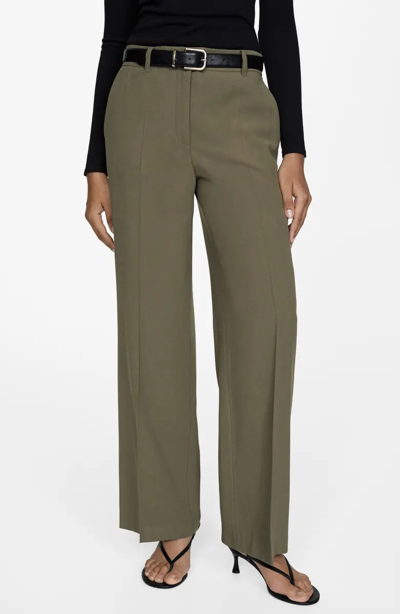 Creased Wide Leg Pants | Nordstrom