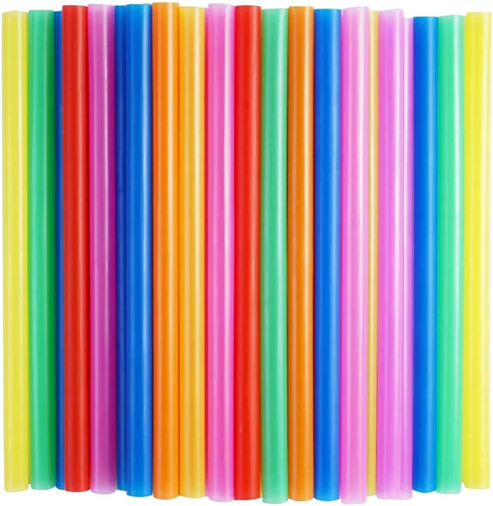 100 Pcs Jumbo Smoothie Straws,Colorful Disposable Wide-mouthed Large Straw. | Amazon (US)