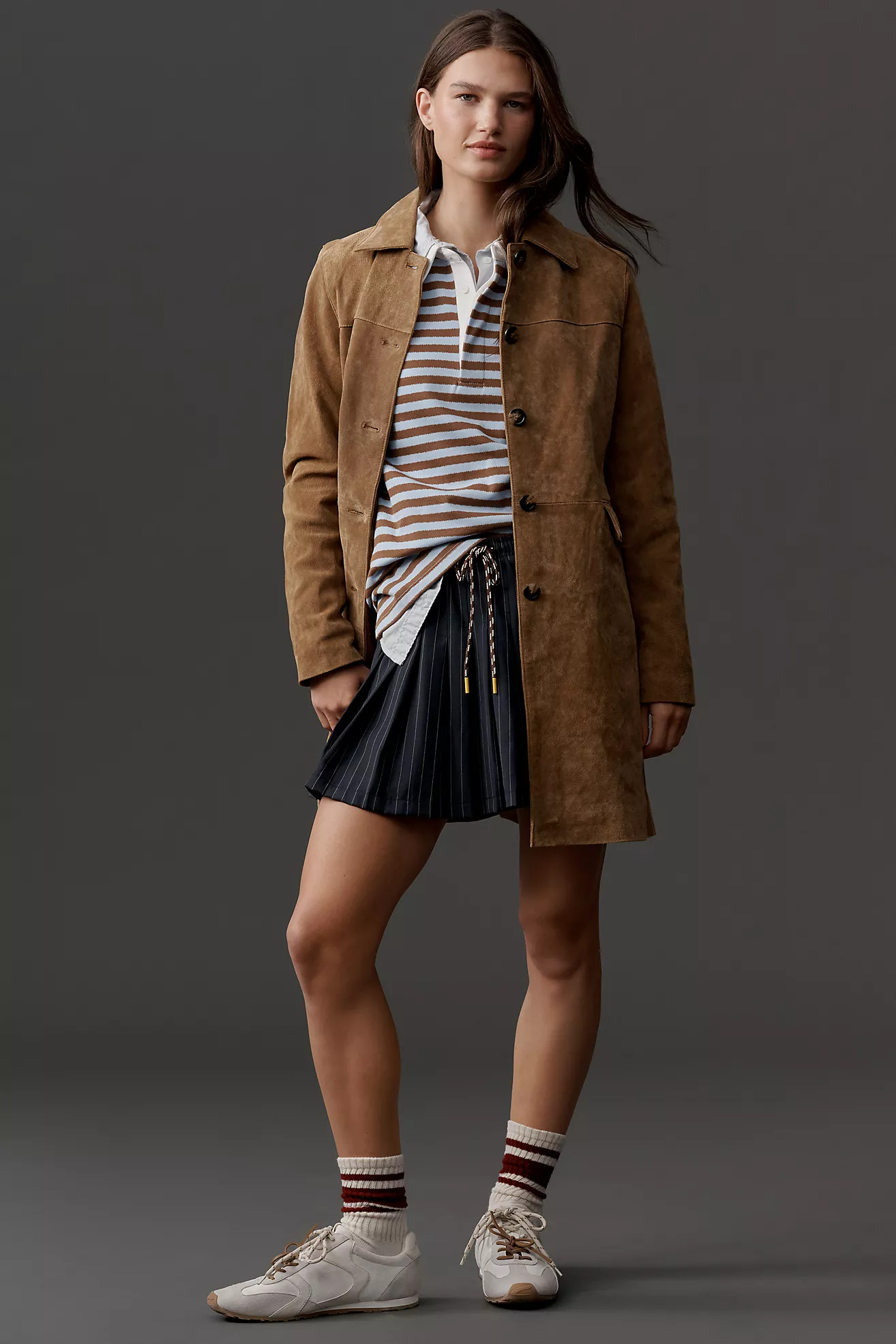 BLANKNYC Suede Dirt Bike Trench Coat | Anthropologie (US)
