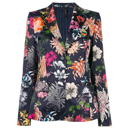 Marc Cain Blazer com estampa floral - Azul | FarFetch BR