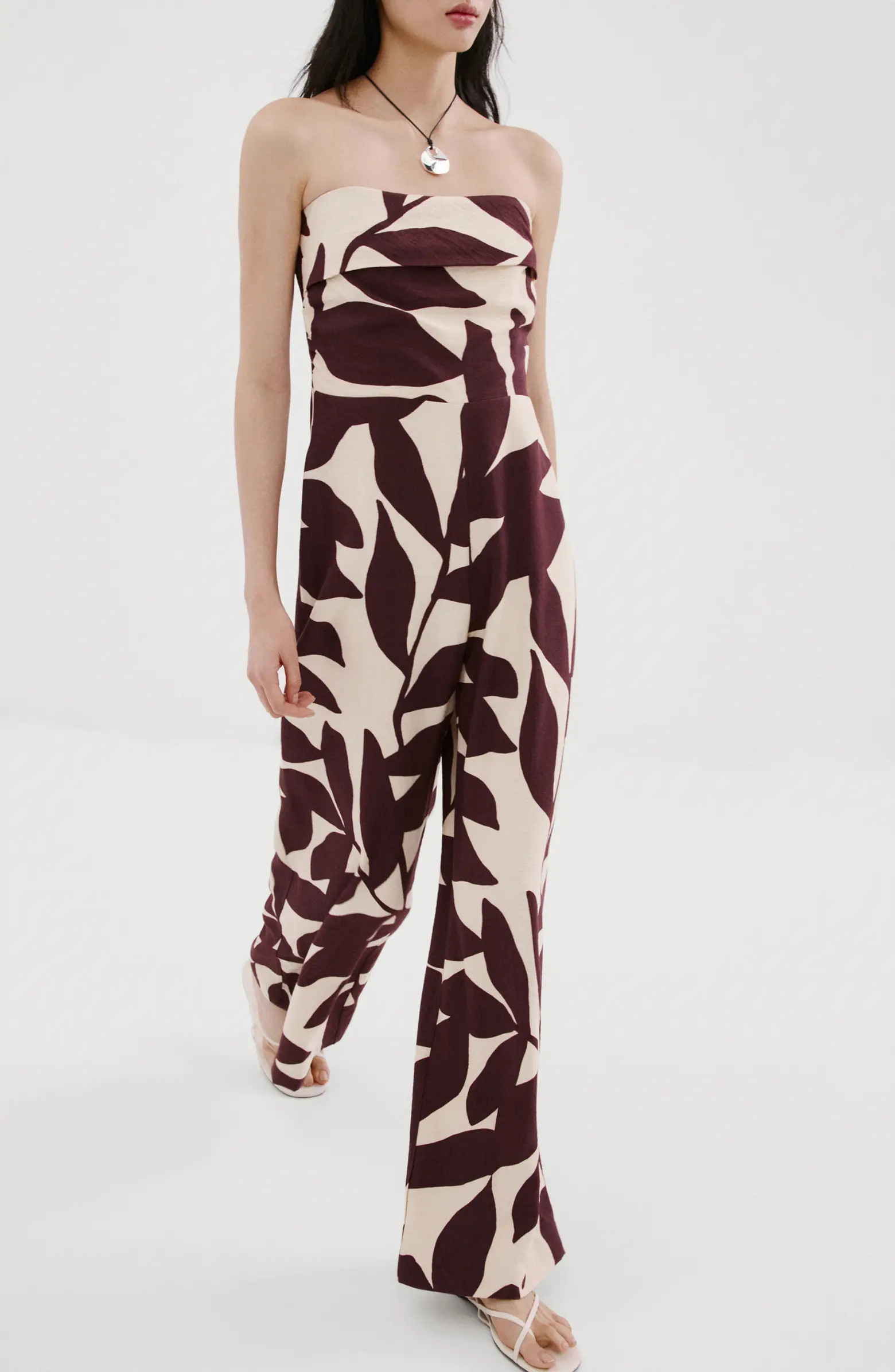 Print Strapless Wide Leg Jumpsuit | Nordstrom