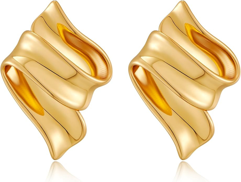 Gold Dangle Earrings Statement Chunky Earrings for Women Vintage Jewelry | Amazon (US)