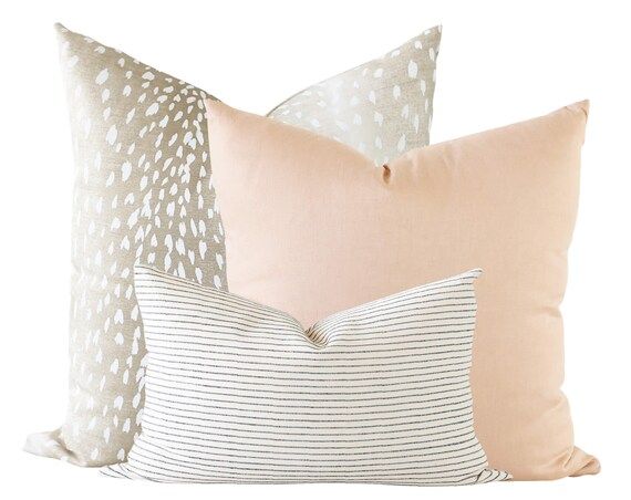 Couch Pillows Set, Antelope Pillow, Pillow Combination, Throw Pillows Set, Pillow Combo Set, Line... | Etsy (US)