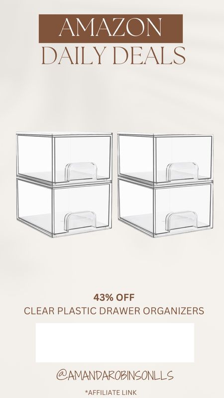 Amazon Daily Deals
Clear plastic storage containers with drawers

#LTKSaleAlert #LTKHome