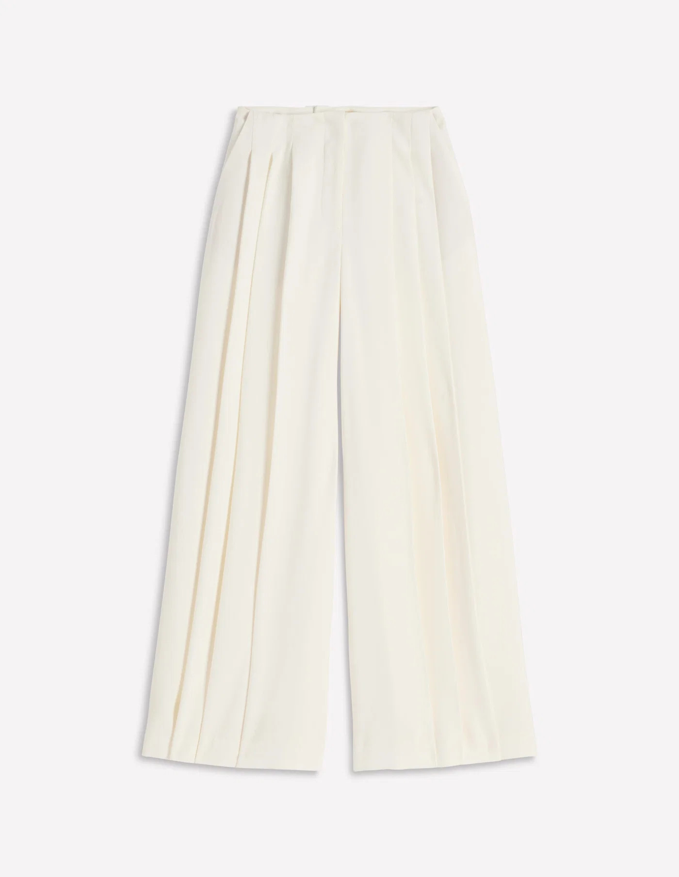 Regent Wide Leg Trousers-Ivory | Boden UK