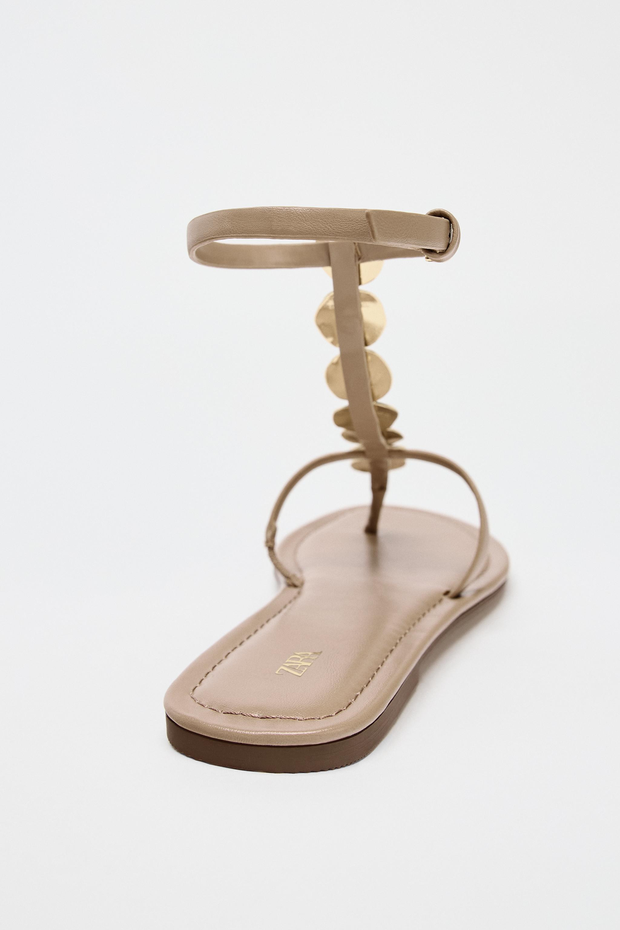 BEADED FLAT SANDALS | Zara US