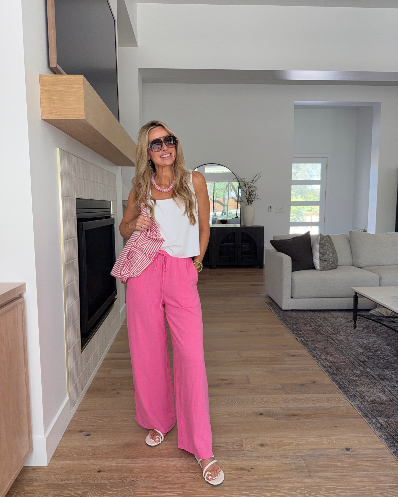 My favorite Amazon swim finds are the ones that can take you from the pool straight to lunch! ☀️👙 comment AMAZON for all the details 

These swimsuits are so cute on their own, but the easy cover-up pieces make them even more wearable. The striped button-down set gives effortless resort style, the bright pink pants are such a fun pop of color, and the flowy black pants create the prettiest elevated beach look. I also love that several of these pieces can be restyled as everyday summer outfits with a simple tank and sandals.

Save this for your next vacation, pool day or beach weekend—and tell me which look you would wear first!

#AmazonSwim #AmazonFashionFinds #SwimsuitStyle #BeachOutfitIdeas #SummerOutfitIdeas
