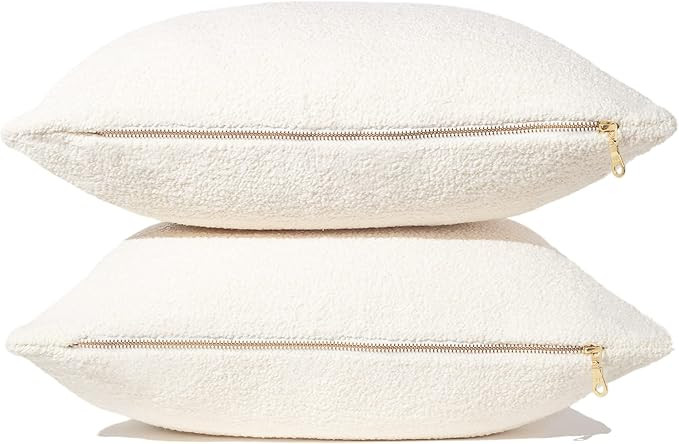 MOBHREEN Throw Pillow Covers Set of 2 Pillow Covers 18x18 YKK Zipper Decorative Pillow Covers Cus... | Amazon (US)