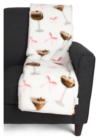 Koda Martini Print Throw Blanket | TJ Maxx