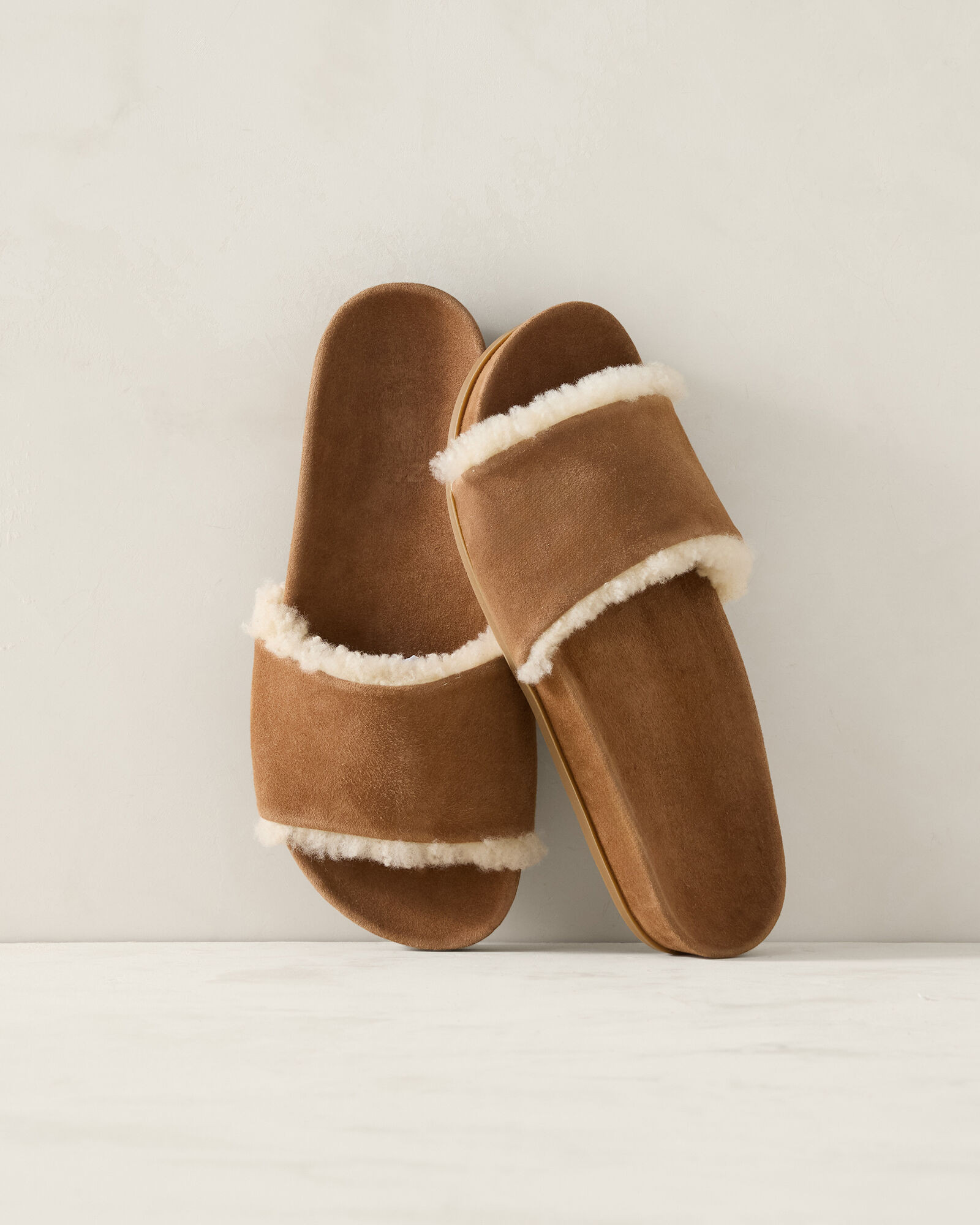 Suede and Sherpa Molded Slides | Haven Well Within