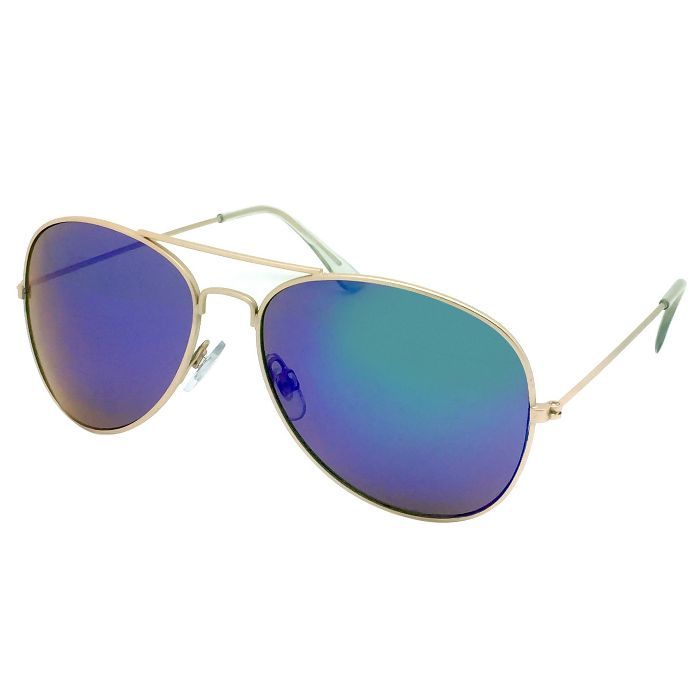 Women&#39;s Aviator Sunglasses w/ Blue Lenses - Wild Fable&#8482; Gold | Target